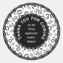 Search for 70th birthday celebration stickers Over the hill