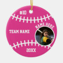 Search for softball christmas tree decorations Pink