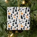 Search for orange and white cat christmas tree decorations Animals