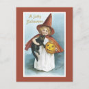 Search for vintage halloween black cat postcards Girl