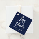 Search for navy blue wedding favour tags Love and thanks