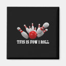 Search for retro dude magnets Bowling design