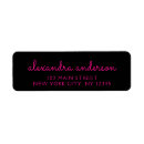 Search for hot pink and black return address labels Modern