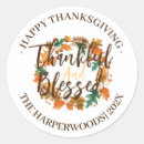 Search for elegant thanksgiving stickers Simple