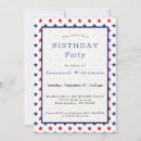 Search for white blue star invitations Patriotic