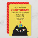 Search for cat 1st birthday invitations Kids