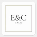 Search for double monogram stickers Bride and groom