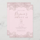 Search for lace sweet 16 invitations 16th