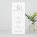 Search for dusty blue wedding programs Simple