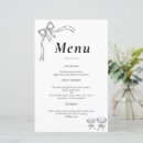 Search for ribbon wedding menus Black and white