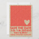 Search for burlap save the dates Red