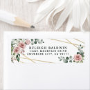 Search for pink and green return address labels Rustic modern summer garden