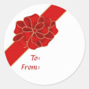 Search for christmas gold ribbon stickers Red