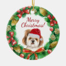 Search for pekingese christmas tree decorations Xmas