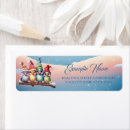 Search for winter bird return address labels Colourful