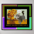 Search for funny van gogh posters Cute cat