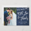 Search for just married wedding thank you cards Love and thanks