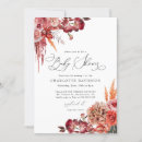 Search for burgundy floral baby shower invitations Autumn