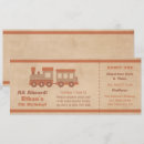 Search for train ticket birthday invitations Vintage
