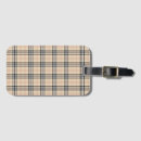 Search for plaid luggage tags Beige