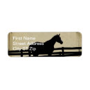 Search for horses return address labels Sunset