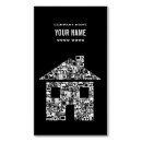 Search for land business cards Black and white