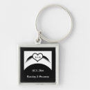 Search for bride groom monogram key rings Heart