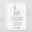 Search for at last wedding invitations Typography