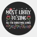 Search for singing stickers Santa