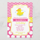 Search for rubber ducky birthday invitations Pink