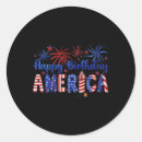 Search for happy 4th birthday stickers Bald eagle