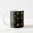 Search for elegant snowflakes mugs Black