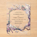 Search for cherry blossom square wedding invitations Acrylic