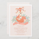 Search for fox baby girl shower invitations Rustic