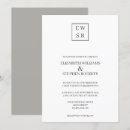 Search for simple monogram wedding invitations Initial