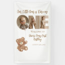 Search for teddy bear birthday banners Beary first birthday