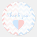 Search for blue chevron baby shower stickers Thank you
