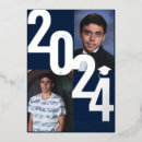 Search for silver foil graduation invitations Blue