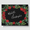 Search for red and black wedding guest books Dark