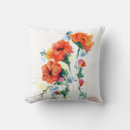 Search for red poppy cushions Watercolor