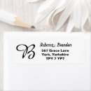 Search for white monogram return address labels Simple