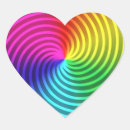 Search for spiral heart stickers Rainbow