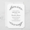 Search for botanical sweet 16 invitations Garden