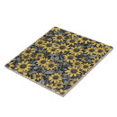 Search for yellow and gray floral tiles Pattern