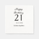 Search for happy 21st birthday napkins 10 20 30 40