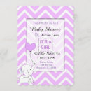 Search for purple elephant invitations Its a girl
