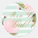 Search for mint green baby shower stickers Watercolor