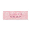 Search for pink lace return address labels Girly