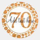 Search for 70th anniversary stickers Gold
