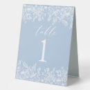 Search for blue flower table cards Bride